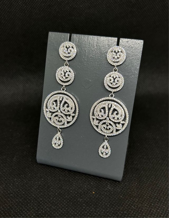 Pendientes de plata y circonitas