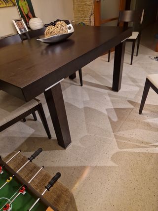 Mesa de comedor en Roble 160×90 y 6 sillas