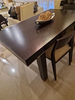 Mesa de comedor en Roble 160×90 y 6 sillas