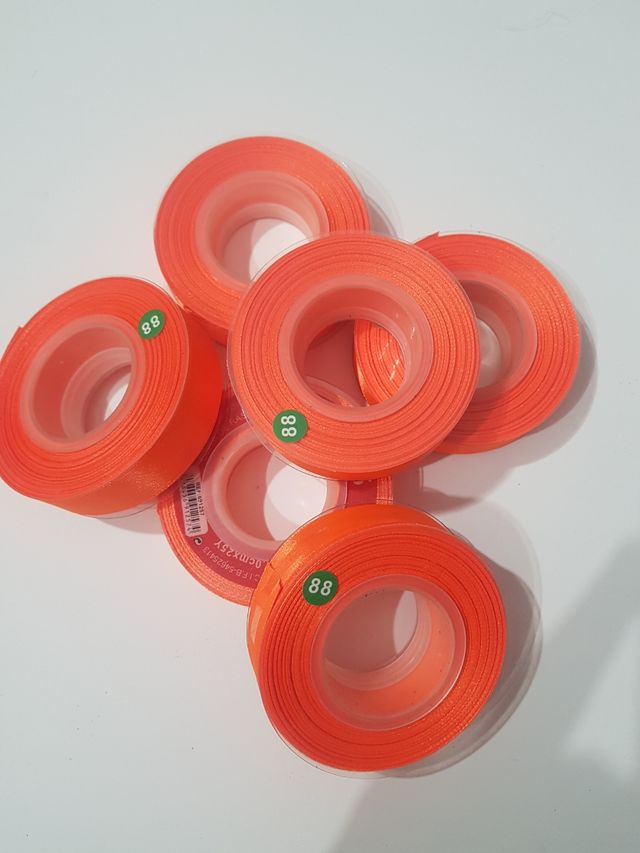6 rollos de lazo naranja