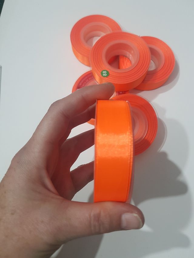 6 rollos de lazo naranja