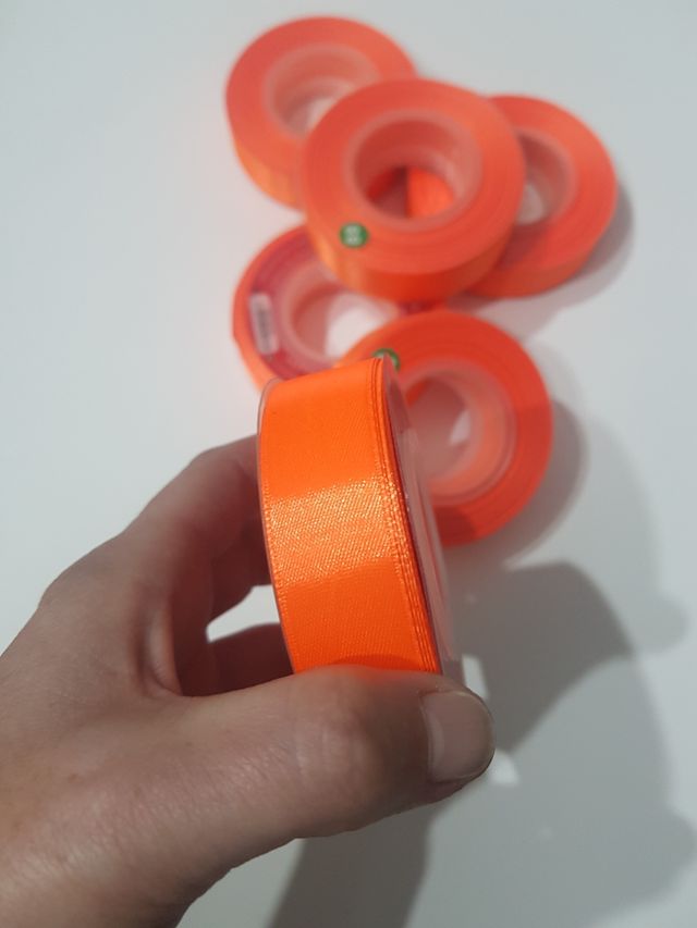 6 rollos de lazo naranja