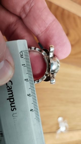 ANILLO DE PLATA MACIZA CIRCONITAS CALAVERA 