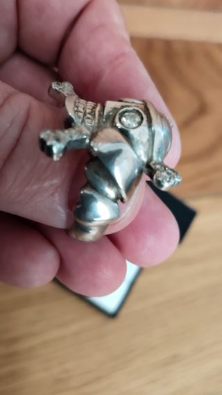 ANILLO DE PLATA MACIZA CIRCONITAS CALAVERA 