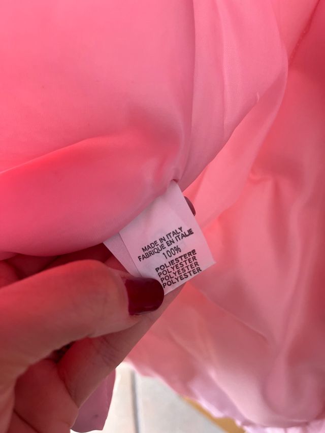 Piumino lungo col collo alto donna rosa