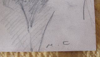 Antico disegno Nicola Biondi "Capua 1886 - Napoli