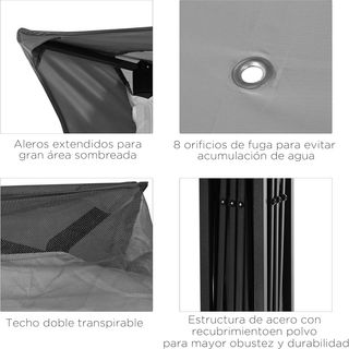 Carpa Plegable Gazebo 3,3x3,3 m Cenador Plegable
