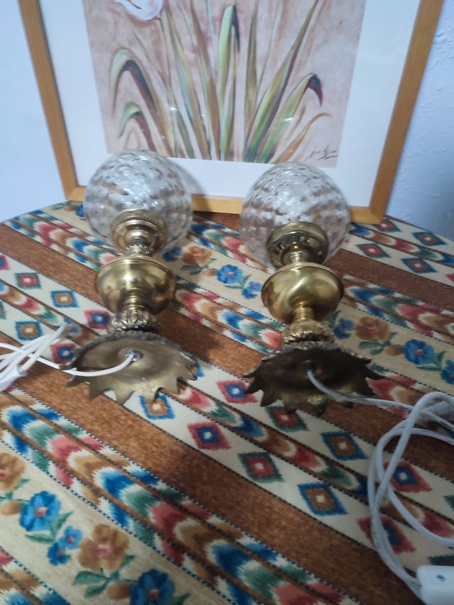 Lamparas de mesa bronce