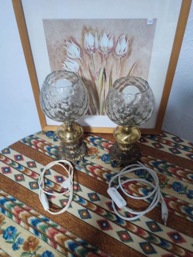 Lamparas de mesa bronce