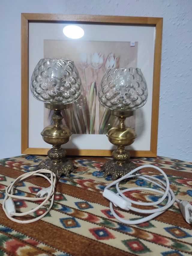Lamparas de mesa bronce