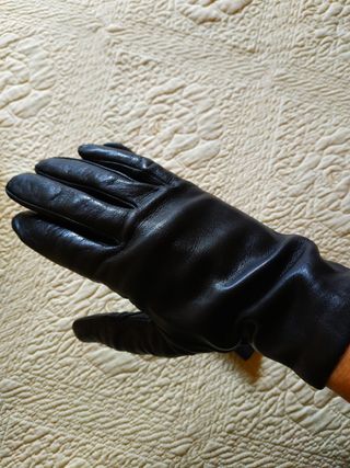 Guantes cuero negro