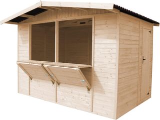 Caseta de Jardín de Madera con Piso, Mostrador