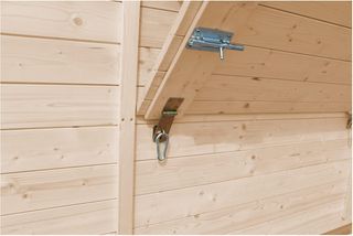 Caseta de Jardín de Madera con Piso, Mostrador