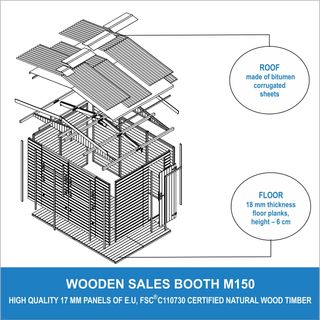 Caseta de Jardín de Madera con Piso, Mostrador