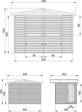Caseta de Jardín de Madera con Piso, Mostrador