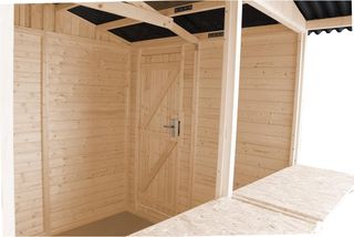 Caseta de Jardín de Madera con Piso, Mostrador