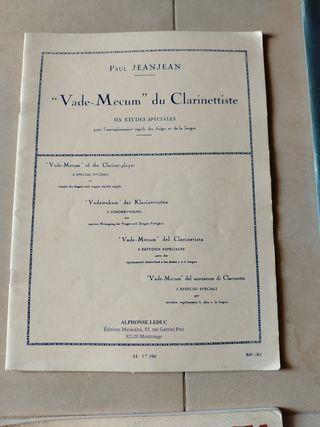 Libro de clarinete, buen estado