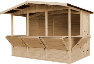 Caseta de Jardín de Madera con Piso,