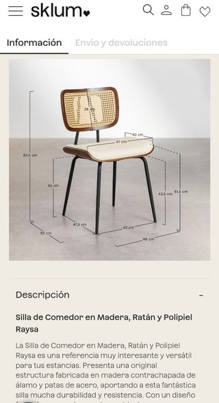 Silla de Comedor ratán SKLUM