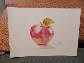 Ilustración de manzana. Lamina manzana