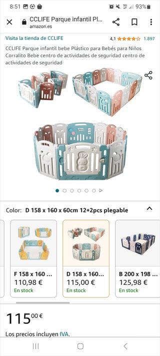 Parque infantil plástico