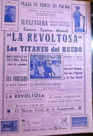 Carteles de Toros Palma de Mallorca años 50