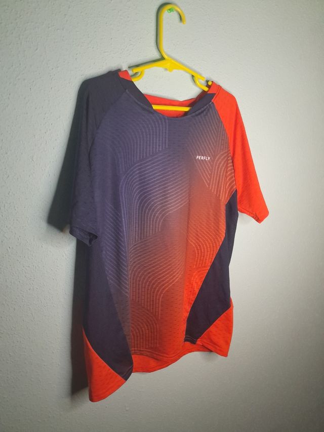Camiseta deporte Naranja y azul 12 años Decathlon