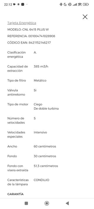 Campana extractora teka