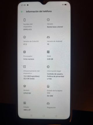 OPPO A15 INMEJORABLE ESTADO