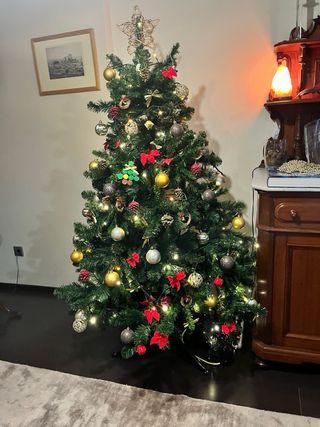 Arvore de natal com enfeites