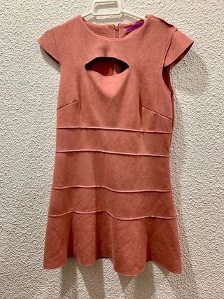 Vestido antelina rosa de Sfera talla 38