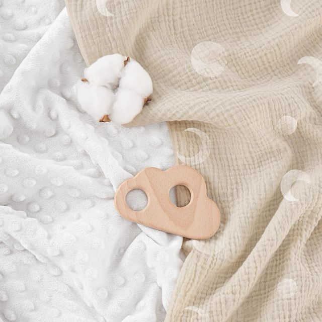 Bearmoss Manta de algodón para bebés