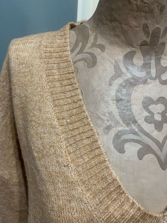 Maglione lungo beige