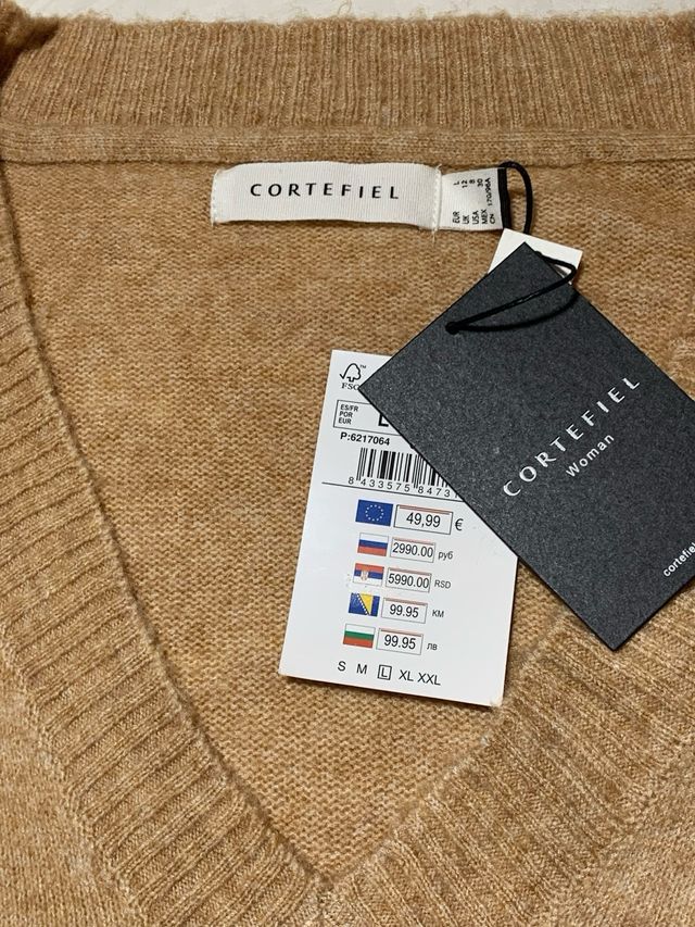 Maglione lungo beige