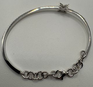 Pulsera de oro blanco de 18 kt con diamantes
