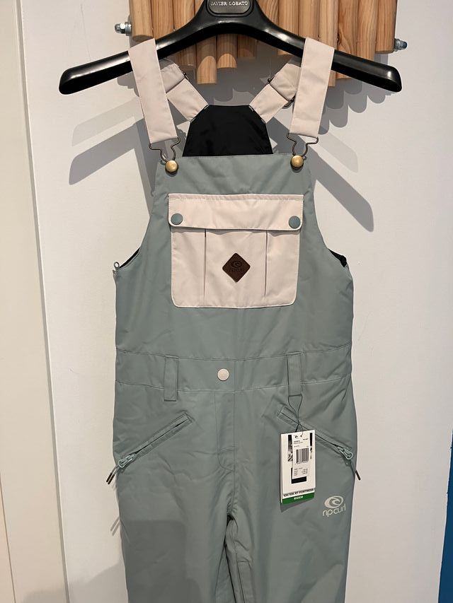 Peto de nieve Ripcurl, verde agua, con etiqueta
