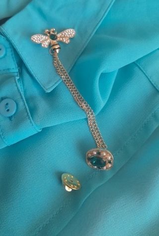 Broche-spilla Ape vintage con cristalli 