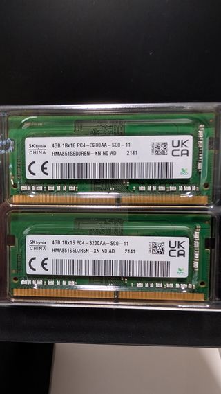 Memoria RAM SODIMM 2x4gb