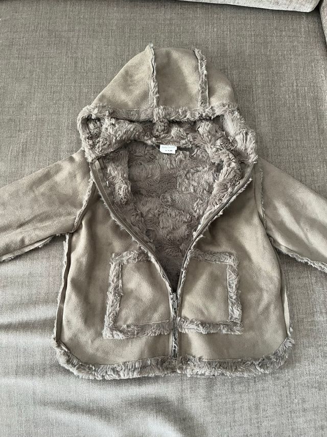 Chaqueta de ante y pelo 24 meses