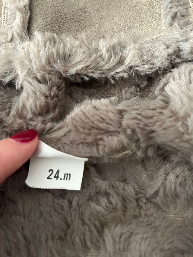 Chaqueta de ante y pelo 24 meses