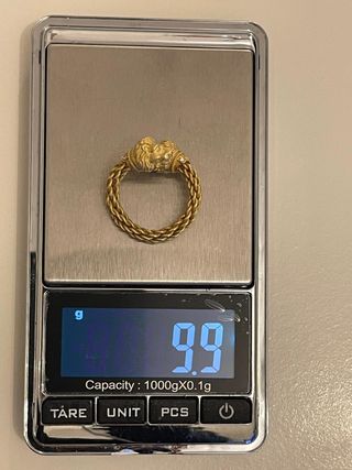 ANILLO DE ORO 18 QUILATES Y DIAMANTES