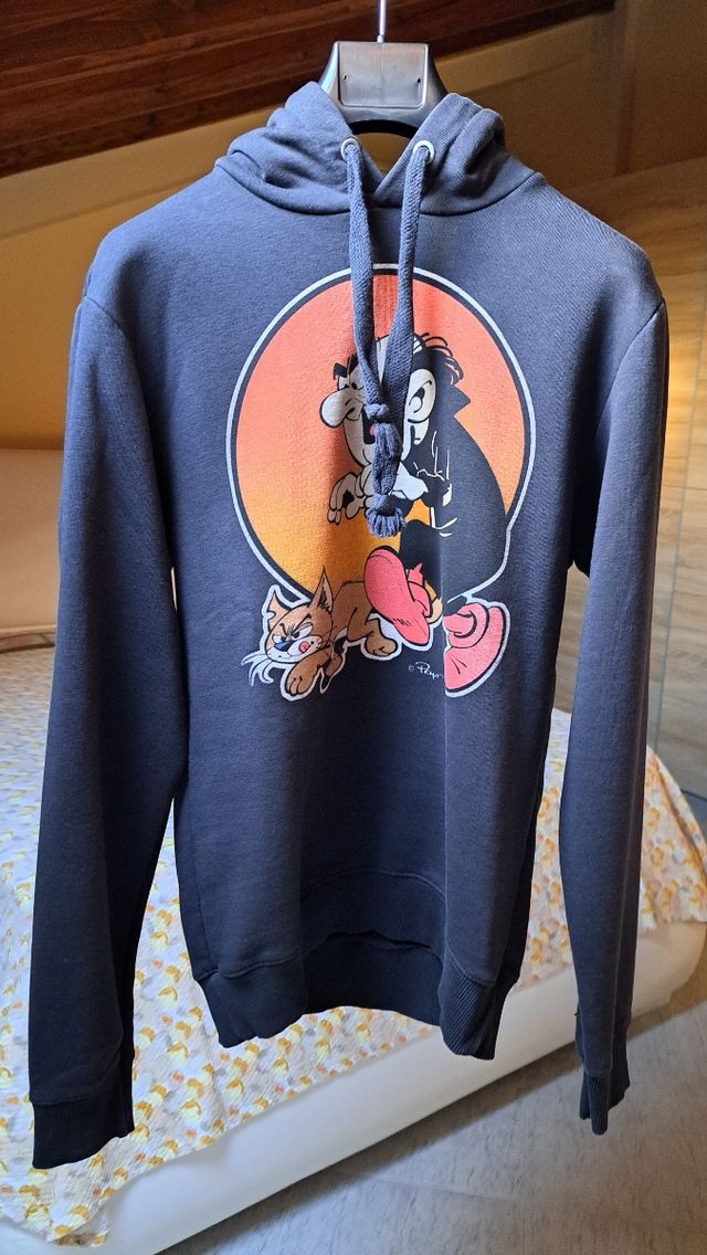 Felpa Maglia con Cappuccio Unisex Tg. S