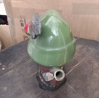 Bottiglia ceramica forma cappello alpino