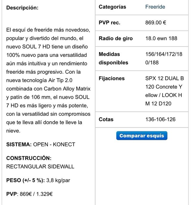 Esquís Rossignol Soul 7 HD
