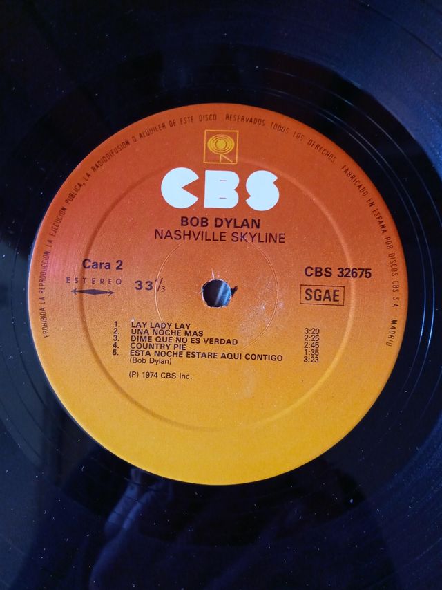 Bob Dylan. Nashville Skyline. LP 1985.