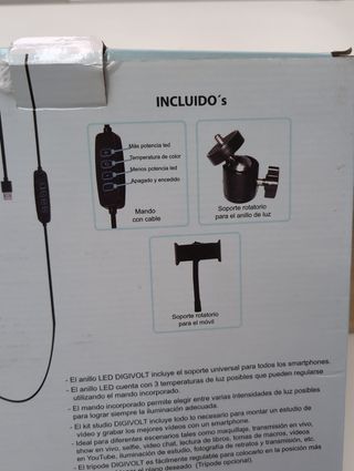 Aro de luz móvil (Nuevo - Sin Trípode)