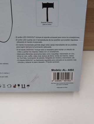 Aro de luz móvil (Nuevo - Sin Trípode)