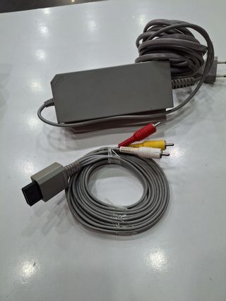 CABLE ALIMENTACIÓN Y RCA AV WII OFICIAL 