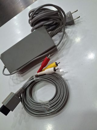 CABLE ALIMENTACIÓN Y RCA AV WII OFICIAL 