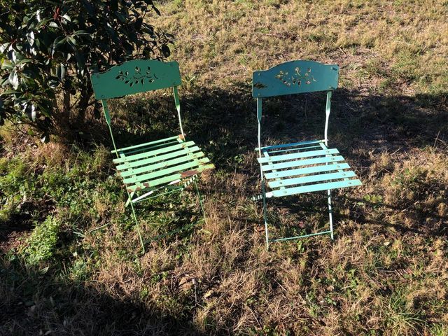 Sillas de café de metal